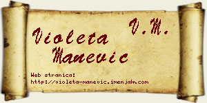 Violeta Manević vizit kartica